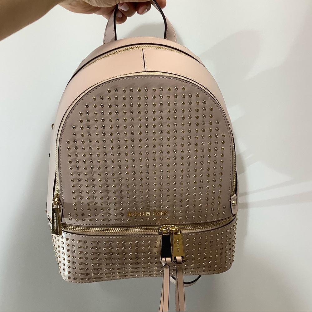New Michael Kors Rhea Medium Leather  Backpack